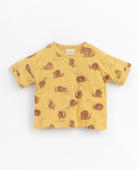 Jersey T-Shirt mit Schneckenmotiv